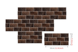 RetroBrick – 6-teiliges Selbstklebendes Retro Ziegelmuster Wandsticker-Set (30x15cm)