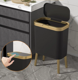 GoldenSlim Moderner Mülleimer mit Deckel