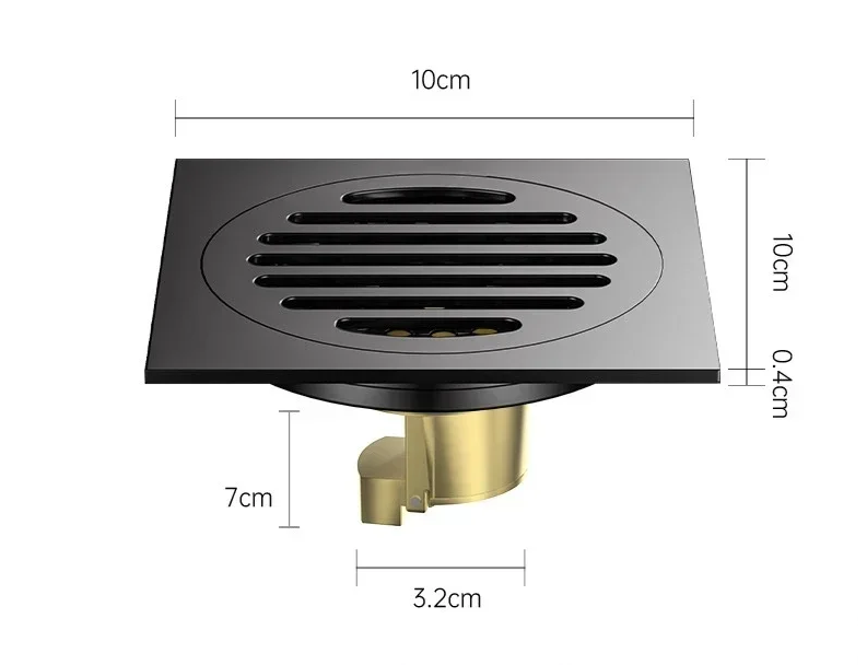 AquaShield Quadratischer Edelstahl-Bodenablauf