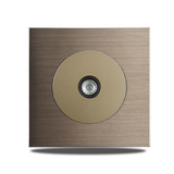 PowerLux Wandsteckdose Braun – Schuko Steckdose Aluminium | USB & Netzwerkanschluss | Moderne Unterputz Lösung