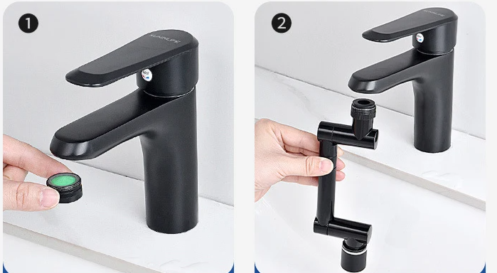 Flexi Flow 360° drehbarer und ausziehbarer Zapfkopf