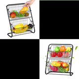StackEase Doppellagiger Metall-Obstkorb