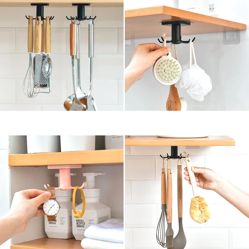 SpinHook360 – Drehbarer Selbstklebender Haken-Organizer für Küche & Bad