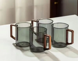 TeeMoment Aufgussbecher – 500-ml-Teeglas mit Sieb & Deckel | Hitzebeständiges Borosilikatglas mit Holzgriff | Für Losen Tee & Kaffee