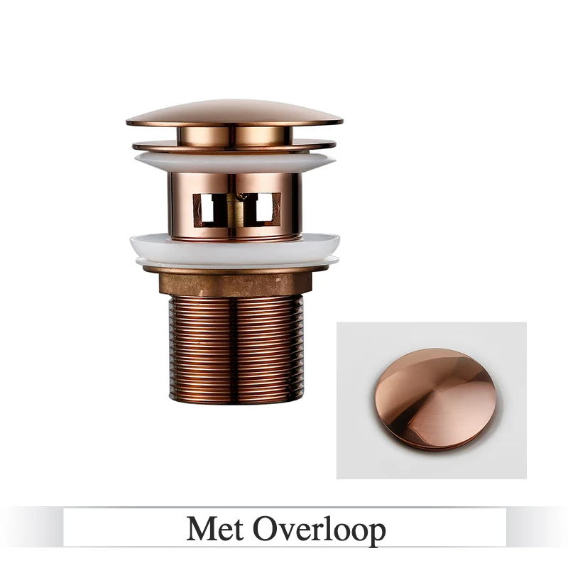 LuxDrain Pop-Up-Abflussstöpsel – Stilvoller Waschbeckenstöpsel in Schwarz, Gold und Rosé