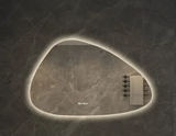 NordiLux Design Badezimmerspiegel – Smarter LED-Wandspiegel mit unregelmäßiger Form und Aluminiumrahmen