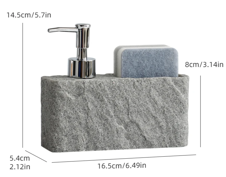 StoneTouch Seifenspender mit Schwammhalter