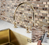Golden Mosaic Luxe – Selbstklebende Wandfliesen