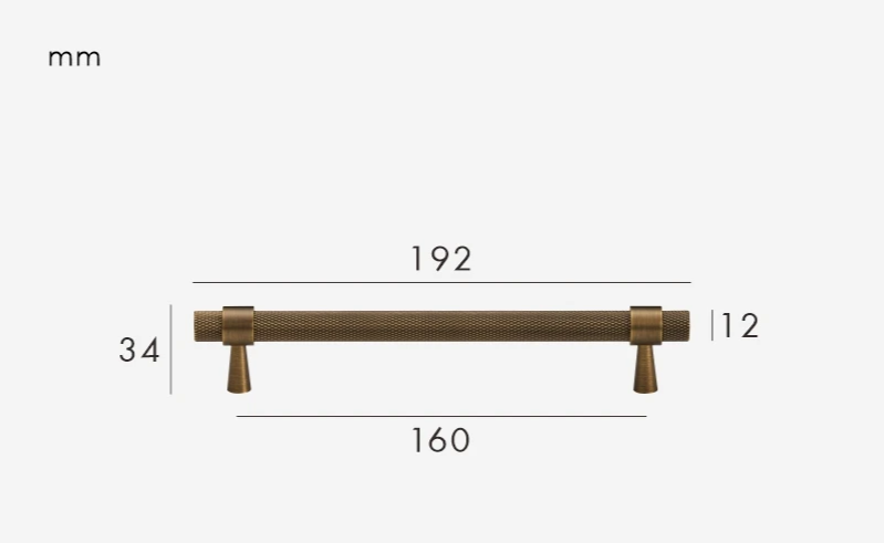 Nurlin Massiver Messing T-Bar Griff
