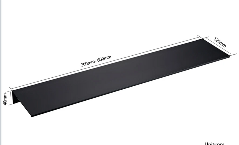 DUOWARE Wandregal Schwarz/Weiß – Aluminium Organizer für Bad, Küche oder Schlafzimmer