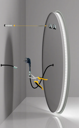 LUVODI Runder Smart LED Badezimmerspiegel