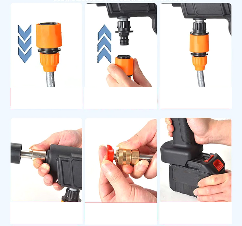 PowerJet Pro – 30Bar Kabelloser Hochdruckreiniger für Makita 18V Akku
