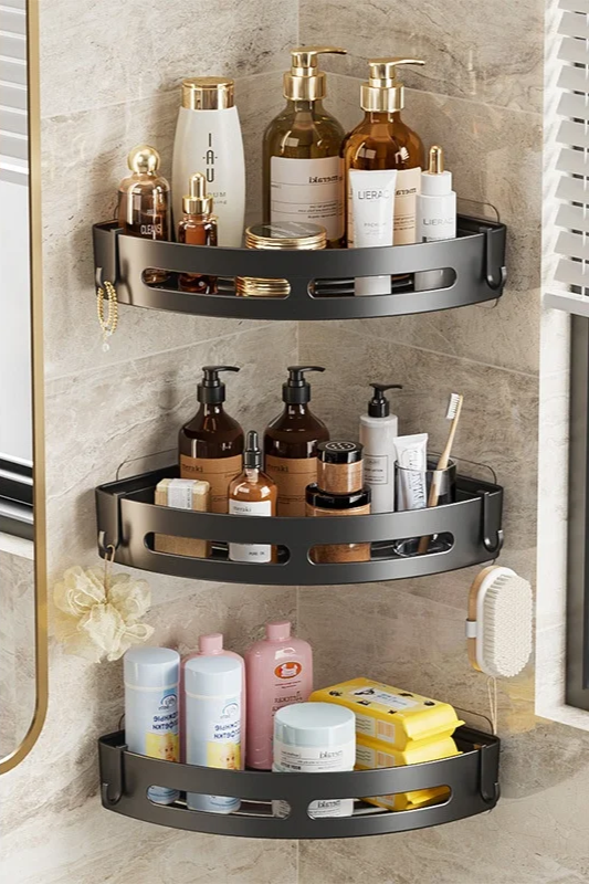 AQUAFIX Selbstklebender Dusch-Organizer – Stark haftend, bohrfrei & wasserdicht