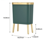 GoldenSlim Moderner Mülleimer mit Deckel