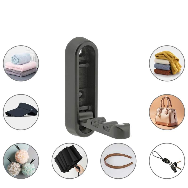 FoldMate 4er-Set – Klappbare Wandhaken aus Zinklegierung