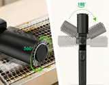 GrillKraft Elektro-Grillbürste – Elektrischer Grillreiniger mit 3 Geschwindigkeitsstufen | 180° Verstellbarer Bürstenkopf | Für Grillplatten & Räuchergrills