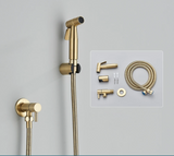 AquaClean Schwarzer Bidet-Wasserhahn – Edelstahl WC-Duschkopf Wandmontage Shattaf Set