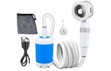 AquaNomad SmartCamp Dusche – Tragbare Campingdusche mit wiederaufladbarer Pumpe und intelligenter digitaler Steuerung