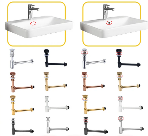 AquaStop Messing Geruchsdichter Siphon & Pop-up Ablaufset – Für Waschbecken & Bad