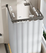 EasyTimes 2025 Faltbare Duschvorhang-Set