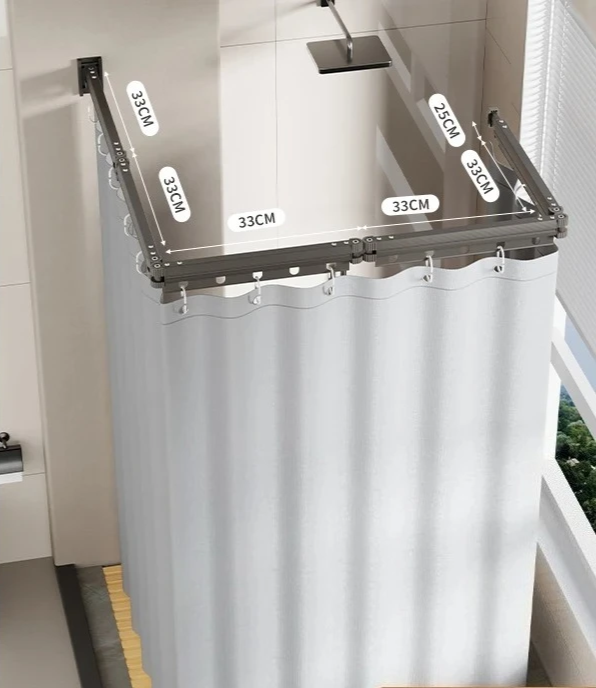 EasyTimes 2025 Faltbare Duschvorhang-Set