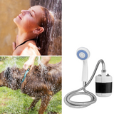 ReiseDusche Mobil – Wiederaufladbare Campingdusche mit 3.7-V-Pumpe | Tragbarer Duschkopf mit 1,5-m-Schlauch | Für Camping, Reisen & Haustierpflege