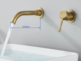 LuxaWall Elite – Unterputz-Waschtischarmatur in gebürstetem Gold