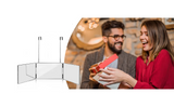 GlamFold 360 – Tragbarer 3-teiliger Schminkspiegel mit Verstellbarem Teleskophaken