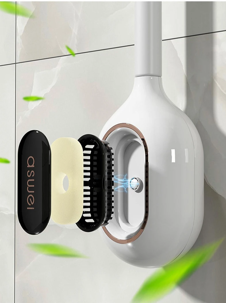 AromaBrush – Magnetische Duft-Toilettenbürste mit Wandhalterung