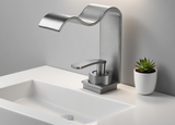 Goldglanz Waschtischarmatur mit Wasserfallauslauf und Einhebelmischer