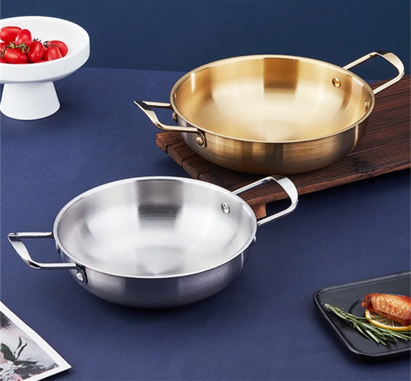 GastroPan – Edelstahl Saucen- & Paellapfanne mit Griff