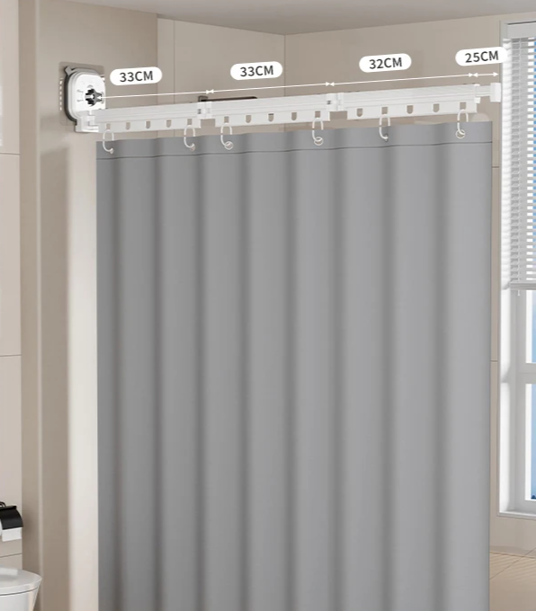 EasyTimes 2025 Faltbare Duschvorhang-Set