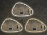 NordiLux Design Badezimmerspiegel – Smarter LED-Wandspiegel mit unregelmäßiger Form und Aluminiumrahmen