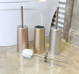 GoldAura CleanLine – WC-Bürste mit Halter in Eleganter Gold-Optik