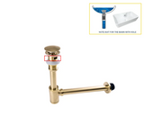 AquaStop Messing Geruchsdichter Siphon & Pop-up Ablaufset – Für Waschbecken & Bad