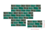 RetroBrick – 6-teiliges Selbstklebendes Retro Ziegelmuster Wandsticker-Set (30x15cm)