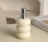 PureCeram Luxe Keramik Seifenspender – Elegante Flasche für Bad, Küche & Hotel