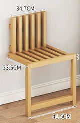 Ultra-Schmale Klappbare Wandbank – Bohrfreie Massiv-Bambus Schuhbank