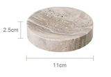 WabiSabiStone Natur-Silberasche Badezimmer-Accessoires – Luxus Cave Stone Set