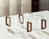 TeeMoment Aufgussbecher – 500-ml-Teeglas mit Sieb & Deckel | Hitzebeständiges Borosilikatglas mit Holzgriff | Für Losen Tee & Kaffee