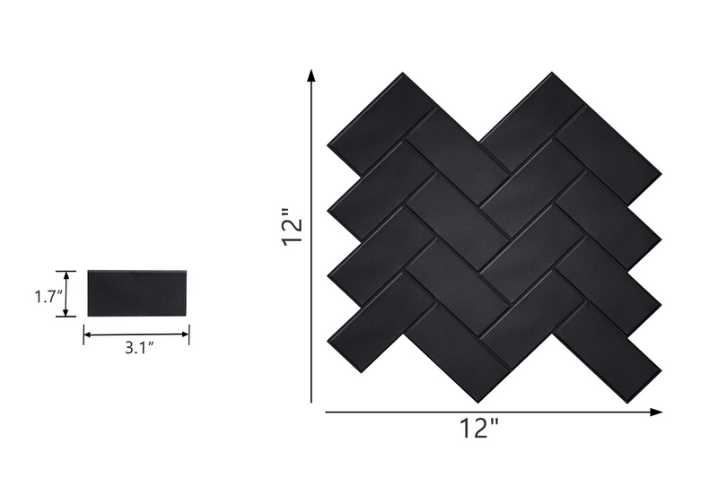 Herringbone Luxe – Selbstklebende Wandfliesen