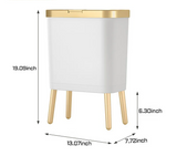 GoldenSlim Moderner Mülleimer mit Deckel