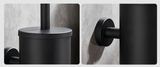 SteelClean Luxus-Toilettenbürste mit Wandhalterung – Schwarzes Edelstahldesign