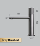 NeroLuxe Waschtischarmatur – Schwarze Messing-Badarmatur | Warm- und Kaltwasserarmatur | Elegante Designarmatur mit Keramikkartusche