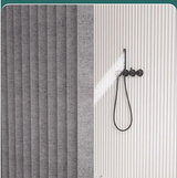 Magneto Faltbare Duschvorhang – Unsichtbar, Wasserfest, Leinenstil mit Haken für Haushalt, Hotel & Badezimmerdekoration