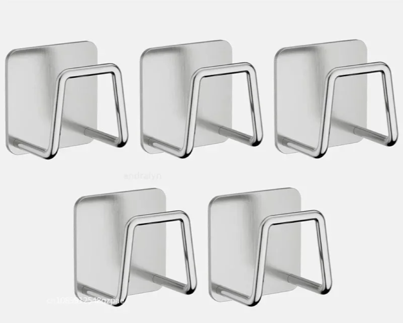 StickDry Edelstahl-Schwammhalter – Selbstklebender Organizer für Spüle & Küchenzubehör