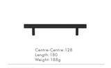 Nurlin T-Bar Messing Möbelgriff – Rund, Extra Lang, Modernes Design für Schränke, Schubladen & Kühlschrank