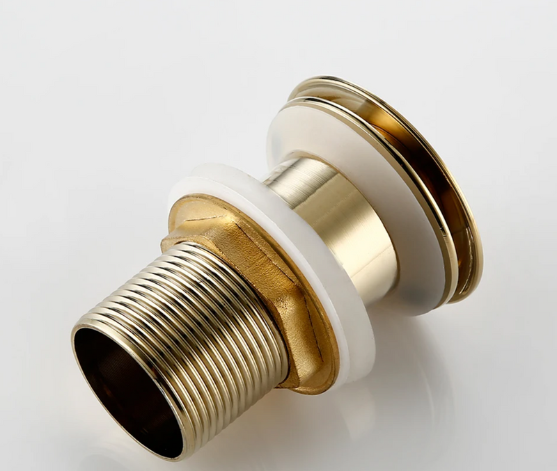 LuxDrain Pop-Up-Abflussstöpsel – Stilvoller Waschbeckenstöpsel in Schwarz, Gold und Rosé