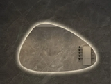 NordiLux Design Badezimmerspiegel – Smarter LED-Wandspiegel mit unregelmäßiger Form und Aluminiumrahmen