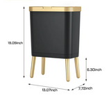 GoldenSlim Moderner Mülleimer mit Deckel